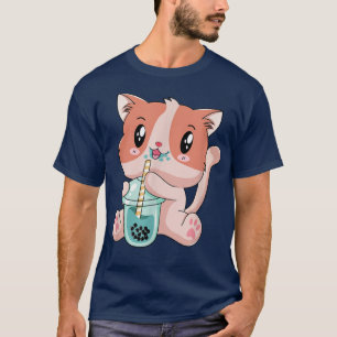 Cat Boba Tea Bubble Tee Anime Kawaii Neko Kinder T