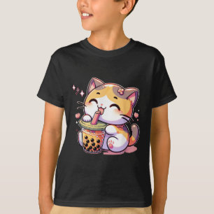 Cat Boba Tea Bubble Tee Anime Kawaii Neko Kinder T
