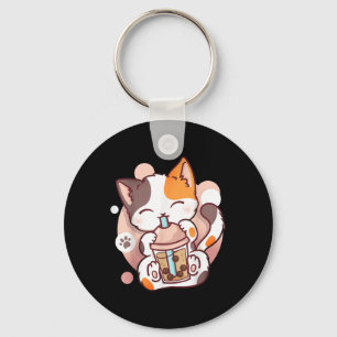 Cat Boba Tea Bubble Tee Anime Kawaii Neko Schlüsselanhänger