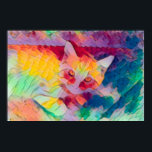 Cat Boho Yellow Colorful Hippie Pop Art Poster<br><div class="desc">Niedliche Katzenkunst. Boho gelbe lila,  blauorange grüne Wandkunst. Cooles,  modernes,  trendiges,  schicke Design. Einzigartiges einmaliges Plakatdesign. Suchen Sie passende Produkte in meiner Shop-Kollektion. Bildrecht Marg Seregelyi Fotografie.</div>