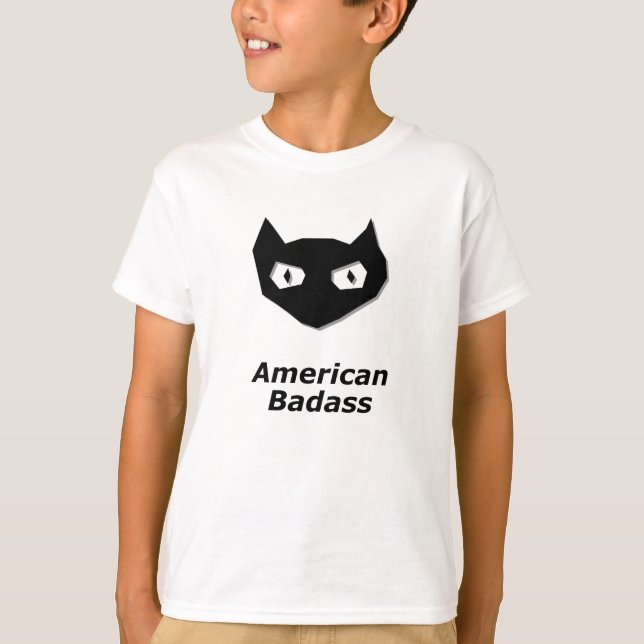 Cat Boo American Badass T-Shirt (Vorderseite)