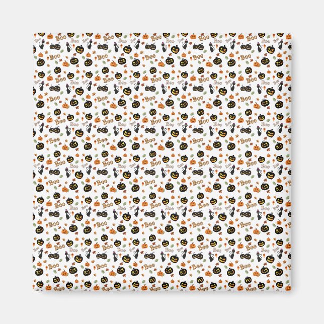 Cat Boo Halloween Magnet (Vorne)