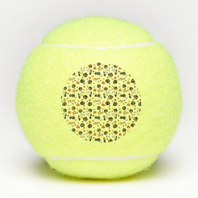 Cat Boo Halloween Tennisbälle (Vorderseite)