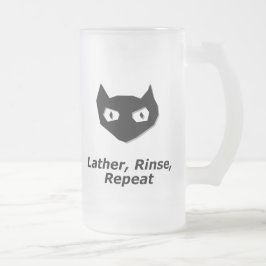 Cat Boo Lather Rinse Wiederholung Mattglas Bierglas