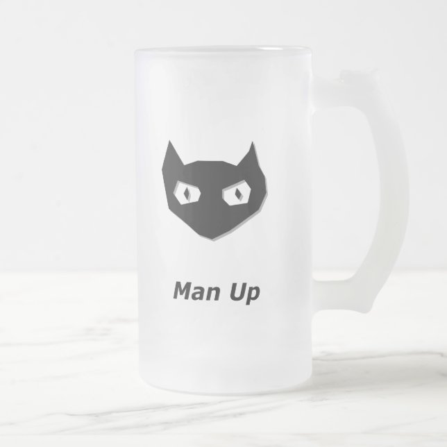 Cat Boo Man Up Mattglas Bierglas (Rechts)