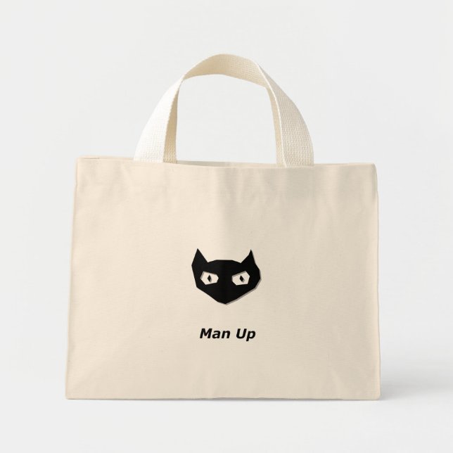 Cat Boo Man Up Mini Stoffbeutel (Vorne)
