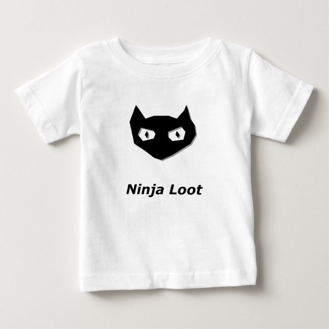 Cat Boo Ninja Loot Baby T-shirt (Vorderseite)
