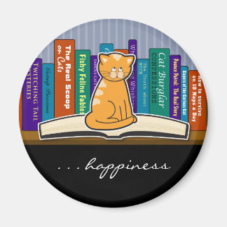 Cat Book Buddy Magnet