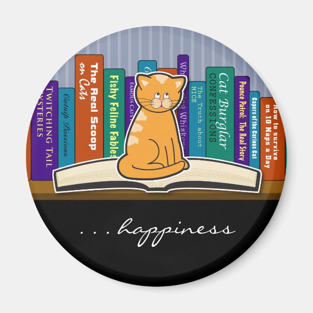 Cat Book Buddy Magnet (Vorne)