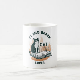 Cat & Book Lover Tasse