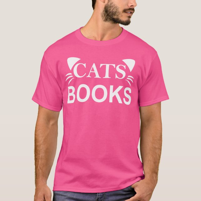 Cat Books T-Shirt (Vorderseite)