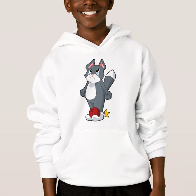 Cat Bowling Bowling ball Hoodie (Vorderseite)