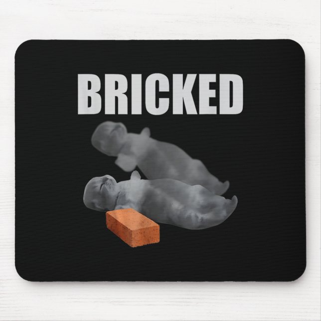 Cat Bricked Funny Knock Out Meme Albern Cats Sayi Mousepad (Vorne)