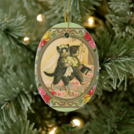 Cat Bride and Groom Wedding Day Ornament