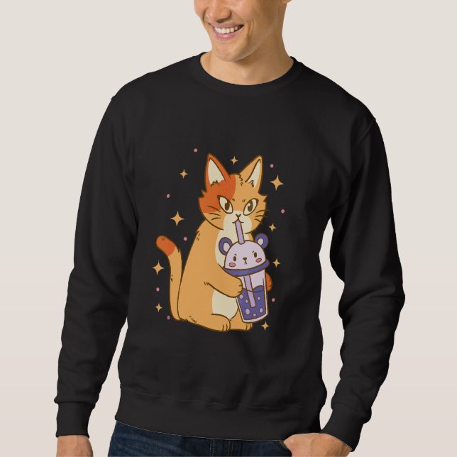 Cat Bubble Tee Cool Retro Spaß Seltsame Bizarre Ku (Vorderseite)