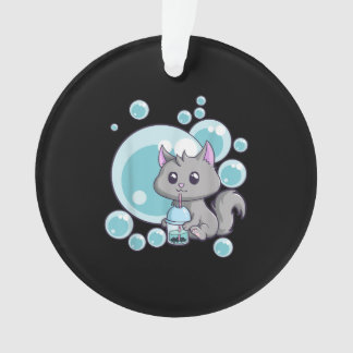 Cat Bubble Tee-Geschenk | Witziges Boba Tee Katzen Ornament