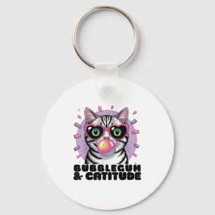 Cat Bubblegum Funny Pop Pilze Herzensgräber Schlüsselanhänger