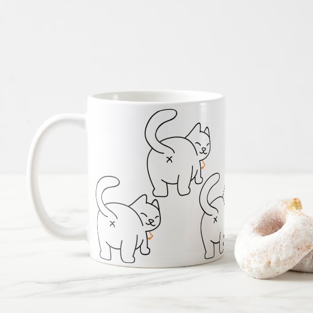 Cat Bum Tasse (Mit Donut)