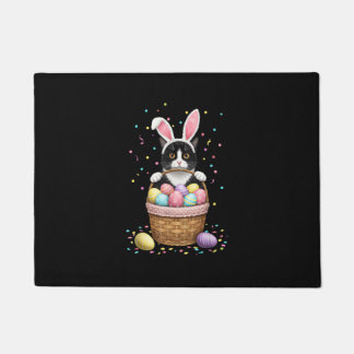 Cat Bunny Oars Eggs Meowy Osterkaninchen Lover Men Fußmatte