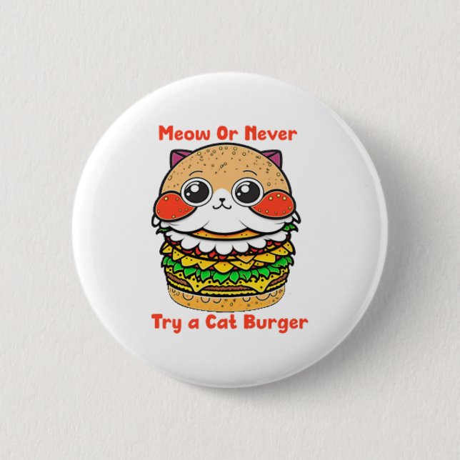 Cat Burger Button (Vorderseite)