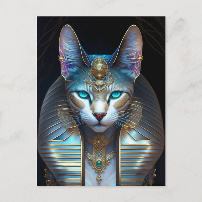 cat bust cool postkarte (Vorderseite)