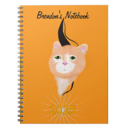 Cat Busting Out Spiralfolien-Foto Notizblock