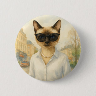 Cat Button Sonnenbrille für Cat Lover