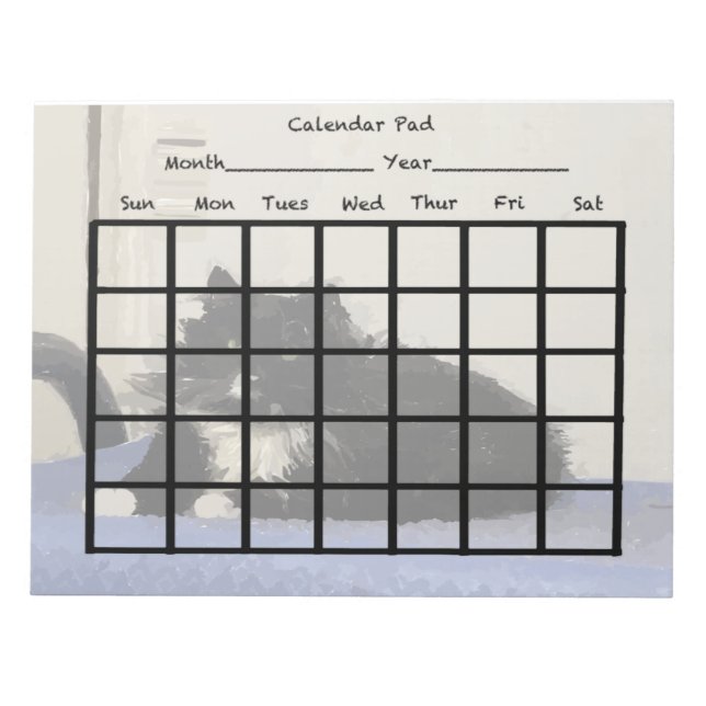 Cat Calendar Pad Notizblock (Vorderseite)