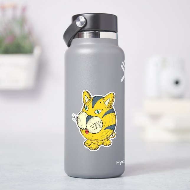 Cat Cartoon Aufkleber (HydroFlask)