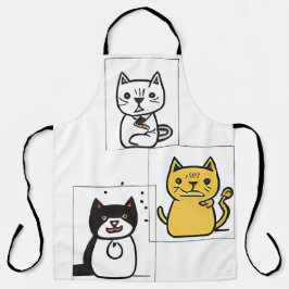 Cat Cartoon Schürze