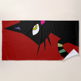 Cat Cartoon Strandtuch