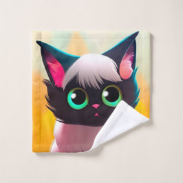 Cat Cartoon Waschlappen