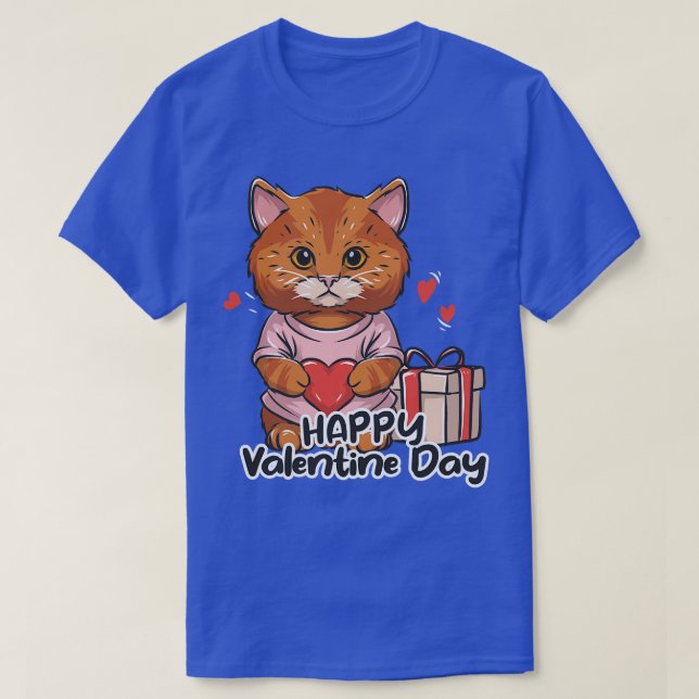 Cat Célébrer la Saint-Valentin TShirt 2 (Design devant)