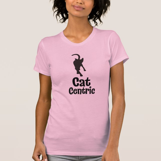 Cat Centric Slinky Cat Vibe T-Shirt (Vorderseite)