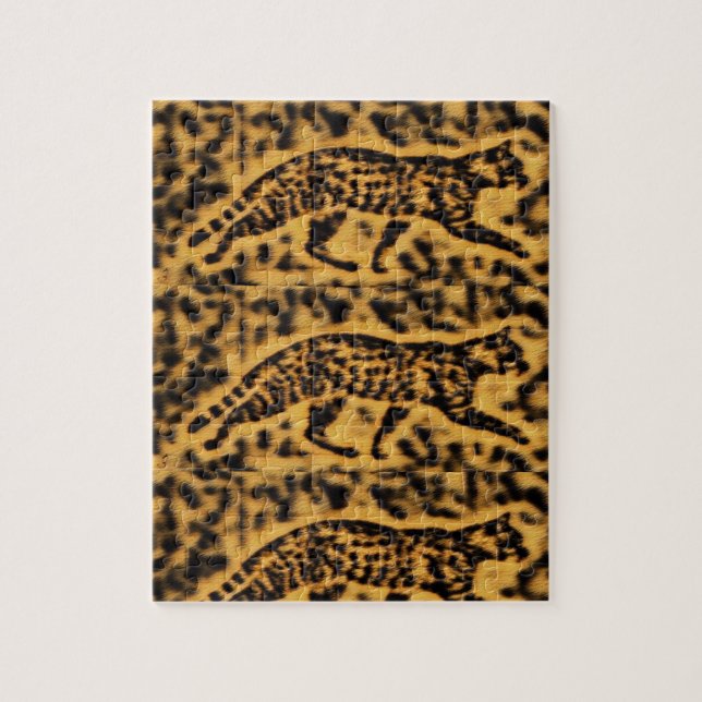 Cat cheetah Print geometrische Kunst (Vertikal)