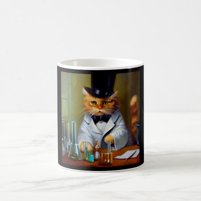 Cat Chemist Kaffeetasse (Mittel)