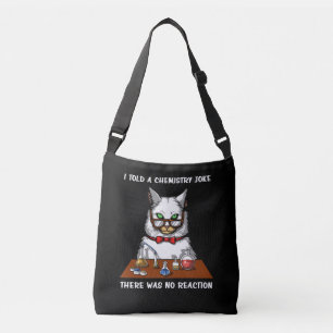 Cat Chemistry Teacher Funny No Reaction Joke Tragetaschen Mit Langen Trägern