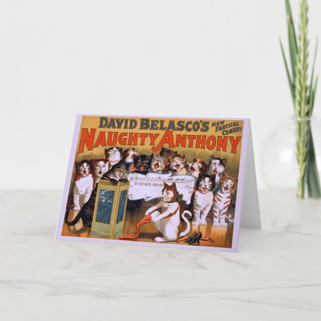 Cat Chorus! -Grußkarte Karte (Vorderseite)