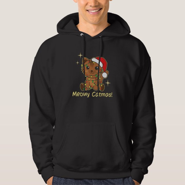 Cat Christmas Animals Cute Cats Meowy Catmas 7 Hoodie (Vorderseite)