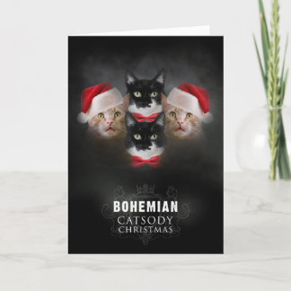 Cat Christmas Card Bohemisch Catsody Karte