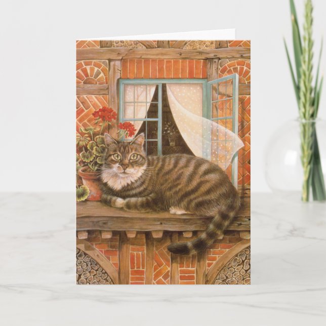 Cat Christmas Cards Feiertagskarte (Vorderseite)
