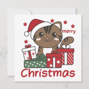 Cat Christmas Gift Winter Animals Cats Einladung
