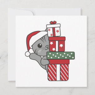 Cat Christmas Gift Winter Animals Cats Einladung