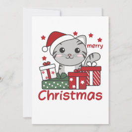 Cat Christmas Gift Winter Animals Cats Feiertagskarte