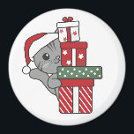 Cat Christmas Gift Winter Animals Cats Magnet<br><div class="desc">Merry Christmas. Die Cat at Christmas as in Christmas greeting. Funny animals with ohrs for the holidays. In Sweet Christmas Greeting. Cats are cute animals and perfect for Christmas.</div>