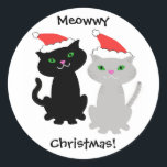 Cat Christmas stickers<br><div class="desc">Legen Sie diese kleinen Weihnachtsaufkleber auf Ihre Weihnachtskarten-Umschläge!</div>