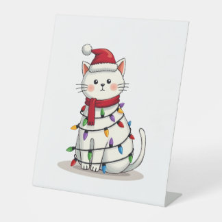 Cat Christmas Tree Christmas (4) Sockelschild