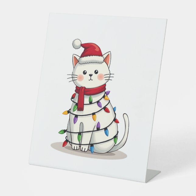 Cat Christmas Tree Christmas (4) Sockelschild (Vorderseite)