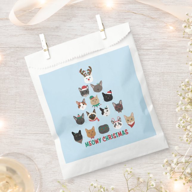 Cat Christmas Tree Geschenktütchen (Ausgeschnitten)