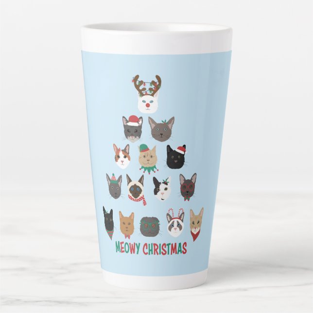 Cat Christmas Tree Milchtasse (Vorderseite)